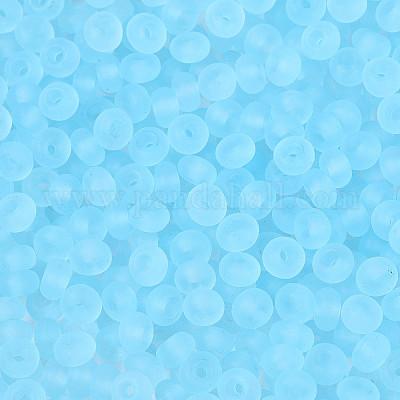 Прозрачные матовые цветные стеклянные бусины SEED-T007-12F-1