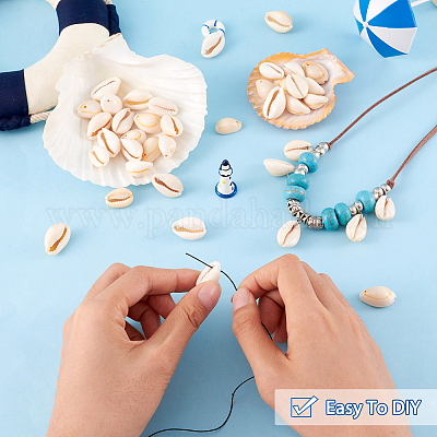 Бусины из натуральных раковин каури BSHE-TA0001-01-1