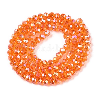 Стеклянные бусины с гальваническим покрытием  EGLA-A044-T4mm-B25-1