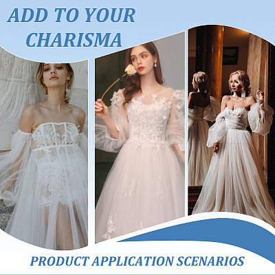 Нейлоновые съемные пышные рукава AJEW-WH0270-352A-1