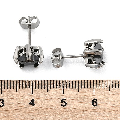 Серьги-гвоздики из хирургической нержавеющей стали 316 EJEW-R022-03P-02-1