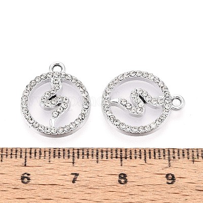 Подвески из сплава со стразами PALLOY-T091-21M-P-1