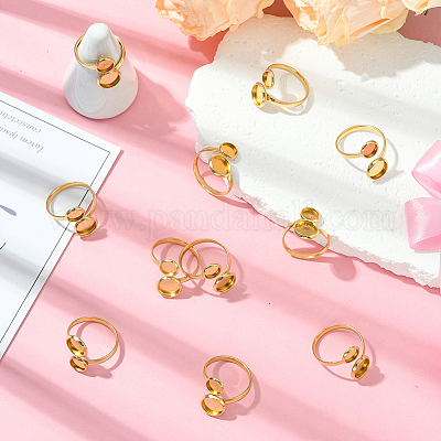 16 шт. фурнитура для открытого манжетного кольца из нержавеющей стали 304 STAS-BBC0008-17-1