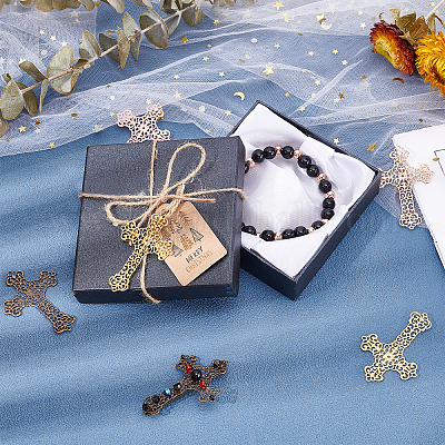 30 шт. 5-х цветные латунные филигранные соединительные звенья KK-PH0003-36-1