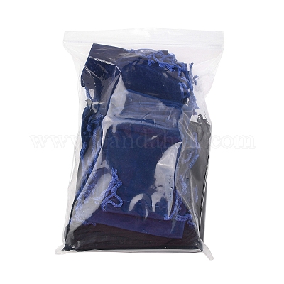 30шт прямоугольные бархатные мешочки TP-FS0001-02C-1