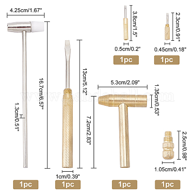 Multifunction Copper Hammer Repairing Tools Tiny Hammer with Screwdrivers Inside, Size: 17X5.2X2CM