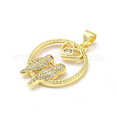 Латунные микро проложить кубического циркония подвески FIND-Z023-18G-1