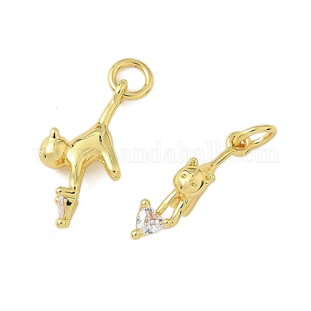 Латунные микро проложить кубического циркония подвески KK-P325-13C-G-1