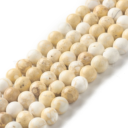 Brins de perles de jaspe impérial naturel G-I122-8mm-22-1