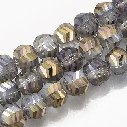 Chapelets de perles en verre électroplaqué EGLA-T018-01-A02-1