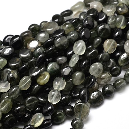 Verts rutile pépites de pierres précieuses de quartz naturel perle brins G-J336-26-1