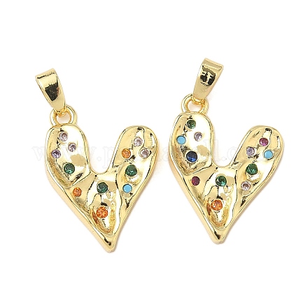 Латунные микропаве прозрачные подвески с фианитом KK-B139-03G-1