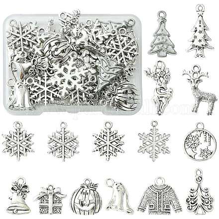 40 шт. 15 стильных подвески из сплава в тибетском стиле на Рождество TIBEP-FS0001-42-1