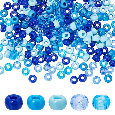 Sunnyclue 1000 pièces 5 couleurs perles en plastique opaques et transparentes KY-SC0001-91B-1