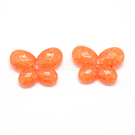 Transparent Crackle Acrylic Beads CACR-S007-02F-1
