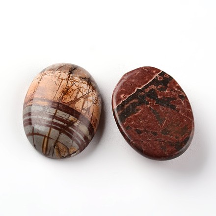 Piedra picasso ovalada natural / picasso jaspe cabujones G-I171-18x25mm-11-1