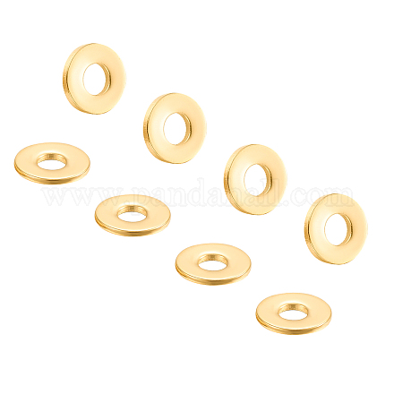 UNICRAFTALE about 50pcs 2.5mm Gold Donut Spacer Beads Metal Loose Beads 6.5mm Diameter Stainless Steel Bead Metal Spacers for Jewelry Making Findings DIY STAS-UN0008-28G-1