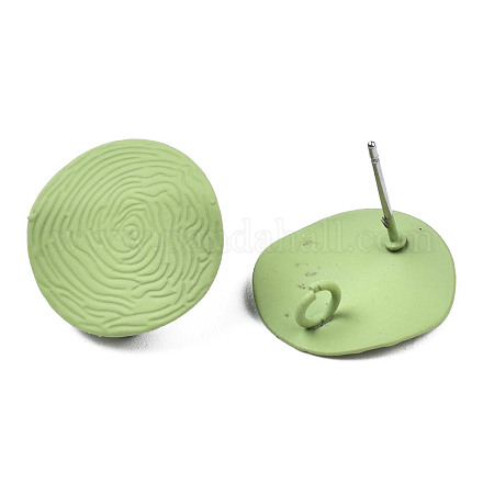 Accessoires de puces d'oreilles en fer peints au spray IFIN-N008-012A-1