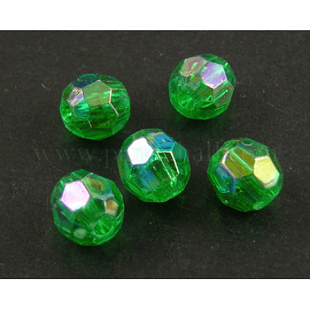 Eco-Friendly Transparent Acrylic Beads TACR-PL642-8mm-18-1