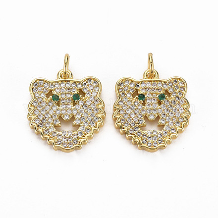 Латунные микропаве прозрачные подвески с фианитом ZIRC-N039-192-NF-1