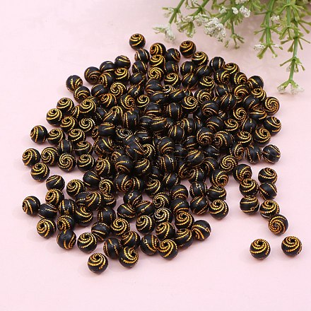 Непрозрачные акриловые бусины ACRC-WH0002-01A-1