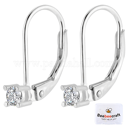 2 пара 925 сережек с застежкой-русалкой из стерлингового серебра STER-BBC0007-22-1