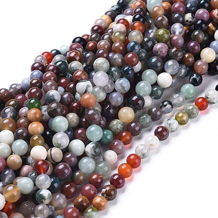 Chapelets de perles en pierre gemme naturelle G-F591-03-8mm-1