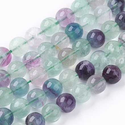 Chapelets de perles en fluorite naturelle G-M025-01C-1