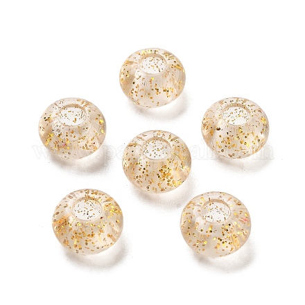 Прозрачного акрилового Европейский бисером TACR-P009-A01-03-1