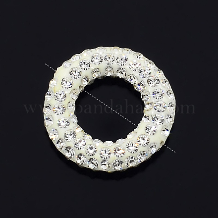 (vente de stock pour les fêtes)argile polymère scintillante avec cadres en perles de cristal autrichien SWARJ-M002-001-1