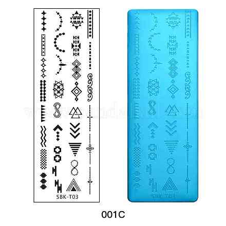 Plaques d'estampage d'art d'ongle en acier inoxydable X-MRMJ-Q044-001C-1