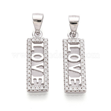 925 подвеска в форме сердца с хамсой из стерлингового серебра с микропаве из прозрачных кубических цирконий STER-N016-101P-1