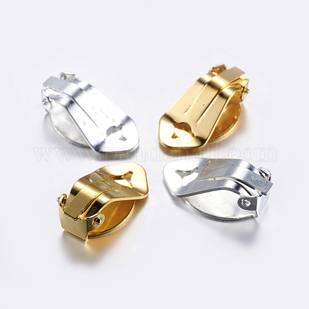 Brass Clip-on Earring Settings KK-K197-67-1
