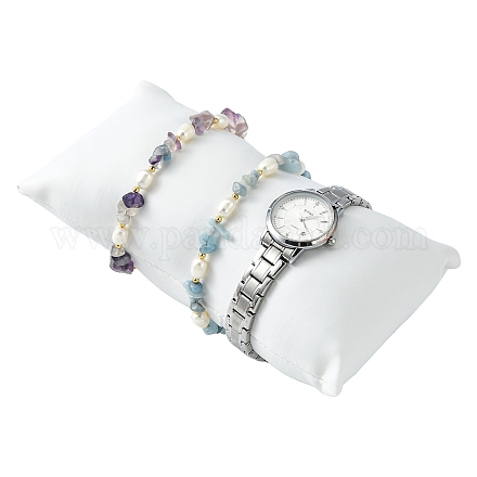 Exhibición del reloj del brazalete de la joya de la almohada de cuero X-BDIS-H015-1-1