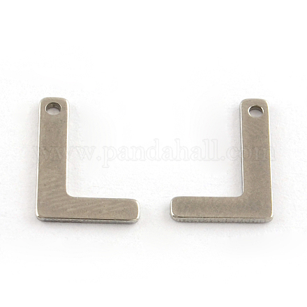201 Stainless Steel Letter Charms STAS-S036-12-1