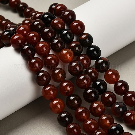 Окрашенные естественный агат бисер пряди G-G203-10A-10mm-1