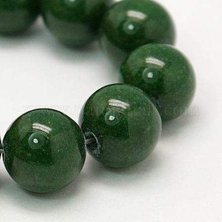 Chapelets de perles rondes en jade de Mashan naturelle G-D263-4mm-XS13-1