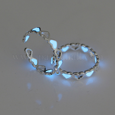 Кольцо-манжета из сплава светящегося сердца LUMI-PW0001-109P-02-1