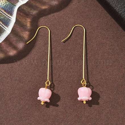 Серьги-подвески из нержавеющей стали 304 с гальваническим покрытием EJEW-Z129-16G-01-1