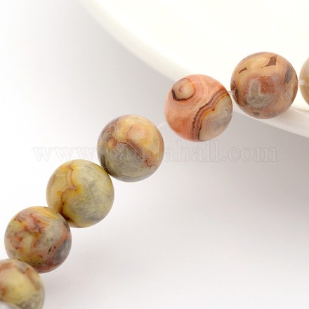 Natural Crazy Agate Round Bead Strands G-M272-03-10mm-1