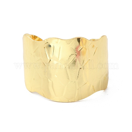 Manschettenarmbänder aus Messing mit Zahnstangenbeschichtung BJEW-A137-05G-1