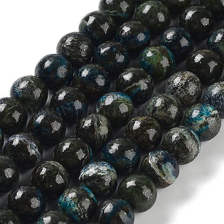 Línea de plata natural hebras de perlas de jaspe G-Z042-A01-01-1