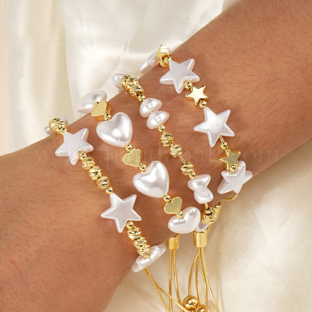 Браслеты-слайдеры из латунной цепочки-змейки ручной работы HO8989-1