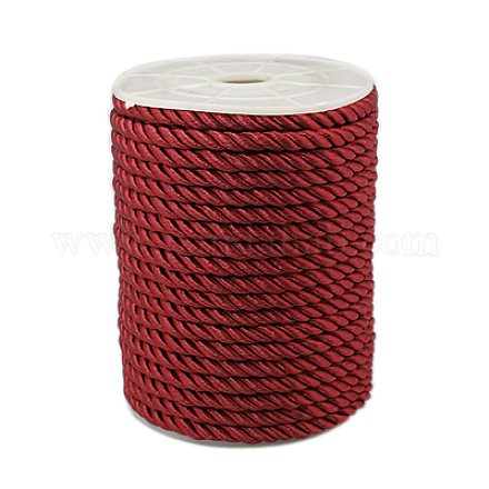 ツイストナイロン糸  暗赤色  5mm  約18~19ヤード/ロール（16.4m〜17.3m /ロール） NWIR-A001-03-1