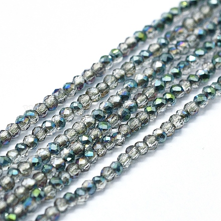 Chapelets de perles en verre électroplaqué GLAA-F079-A-HP04-1