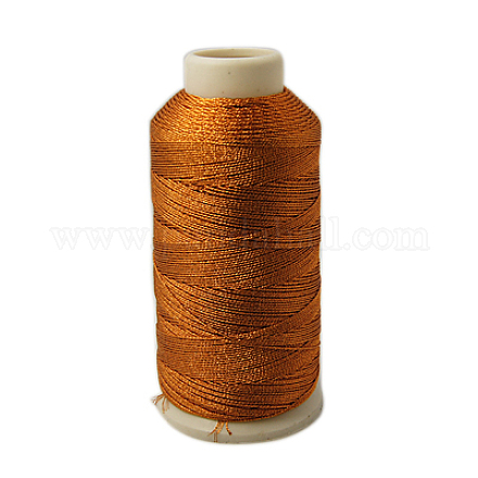 メタリック糸  刺しゅう糸  6プライ  砂茶色  0.6mm  約546.8ヤード（500m）/ロール MCOR-G001-0.6mm-04-1