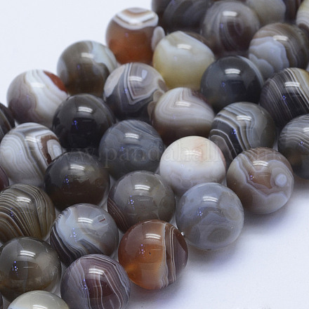Chapelets de perles en agate naturelle du Botswana G-L478-41-14mm-1