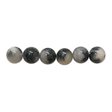 Fili di perline giada bianco naturale G-H1625-6mm-PR10-1
