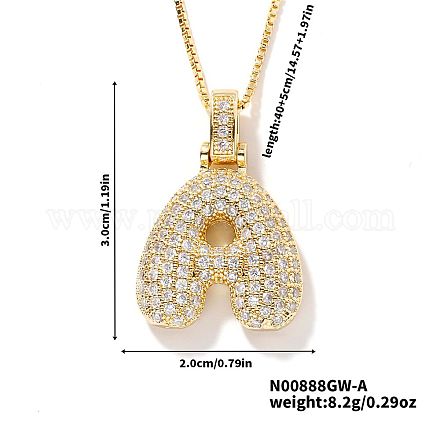 Элегантные латунные микропаве прозрачные кубические цирконии 3d начальные ожерелья DV4415-1-1