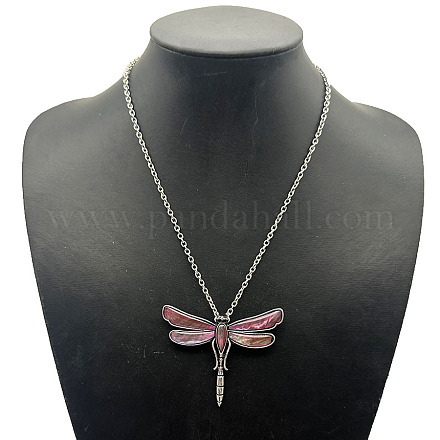 Винтажные ожерелья с подвеской в виде стрекозы из сплава и смолы QO5261-3-1